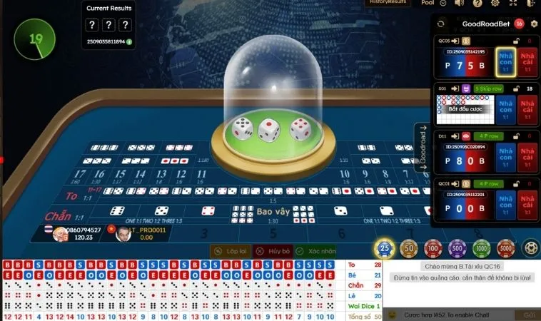 Bàn cược Tài Xỉu Cổng Game B52 Club