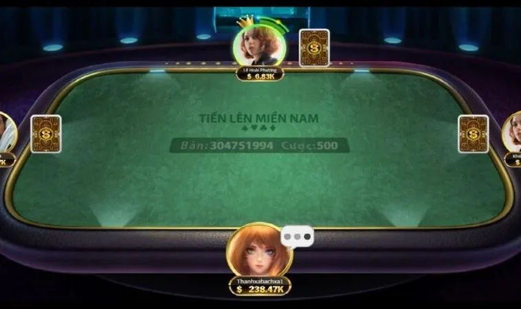 Bàn chơi Tiến Lên Miền Nam Cổng Game B52 Club